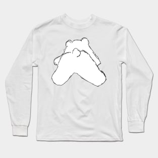 Smiley Bear Walking Away Long Sleeve T-Shirt